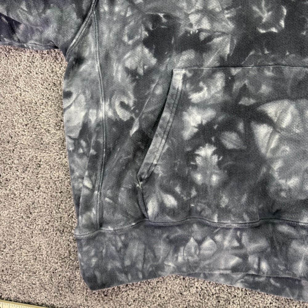 Champion Hoodie Mens Large Gray Tie Dye Reverse Weave Pullover Logo Casual City - Picture 9 of 12